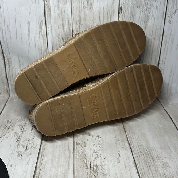 Circus by Sam Edelman Suede Espadrille Platform Tan Shoes size 7 - Picture 9 of 9